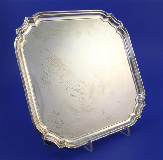 A George V silver salver by William Hutton & Sons, 22 oz.